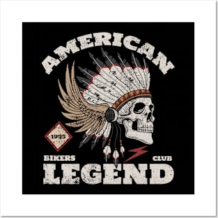 Skull Cherokee indian american legend Posters and Art